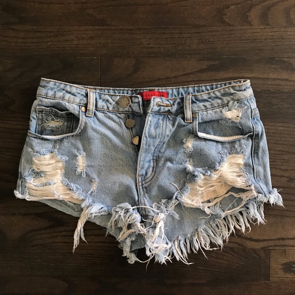 SIGNATURE 8 SHORTS DENIM DISTRESSED WOMEN - S8210 - Picture 3 of 8